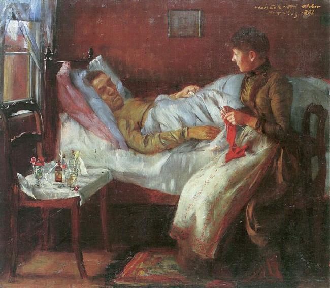 Lovis Corinth Vater Franz Heinrich Corinth auf dem Krankenlager China oil painting art